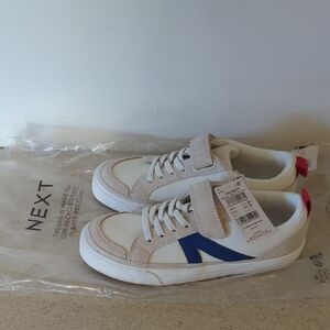 Next Kids Sneakers - White with Blue Accent